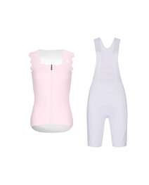 RIVANELLE maillot sin mangas y pantalón corto - SCALLESSA - blanco/rosa